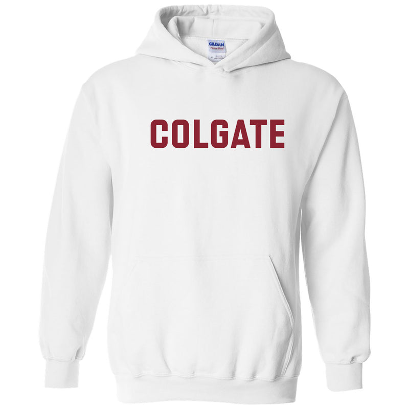 Colgate University Raiders Basic Block Heavy Blend Hoodie - White