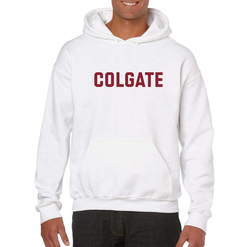Colgate University Raiders Basic Block Heavy Blend Hoodie - White