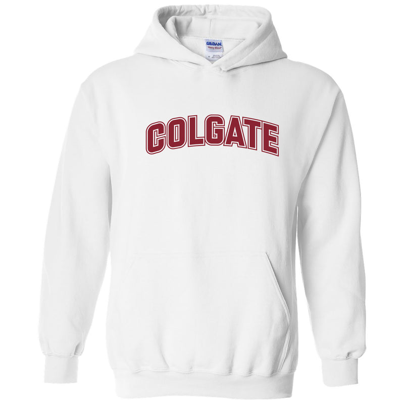 Colgate University Raiders Arch Logo Heavy Blend Hoodie - White