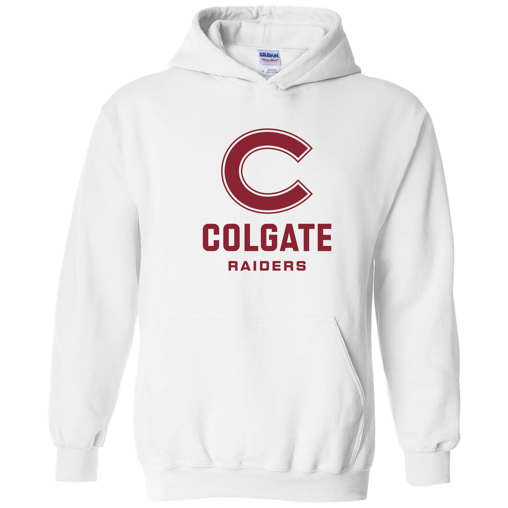 Colgate University Raiders Primary Logo Heavy Blend Hoodie - White ...