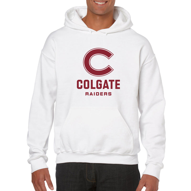 Colgate University Raiders Primary Logo Heavy Blend Hoodie - White
