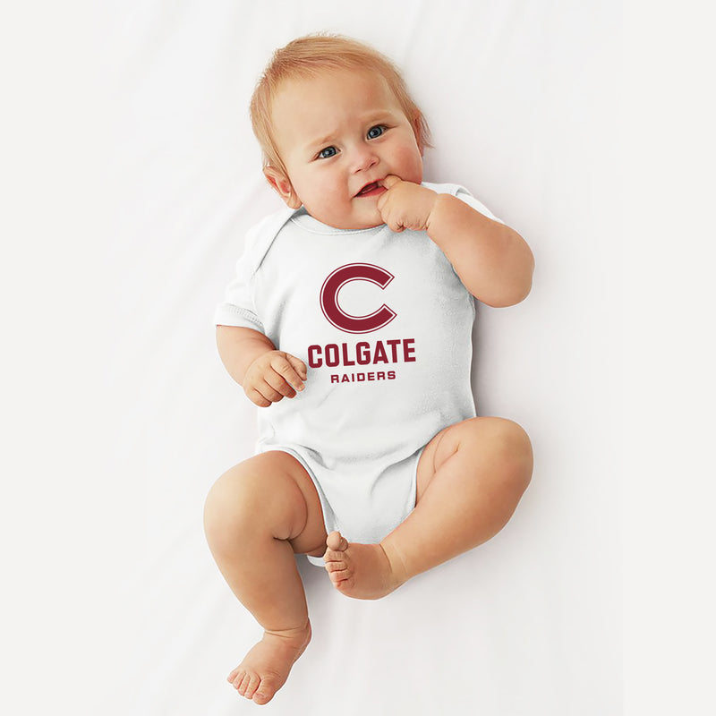 Colgate University Raiders Primary Logo Infant Creeper - White