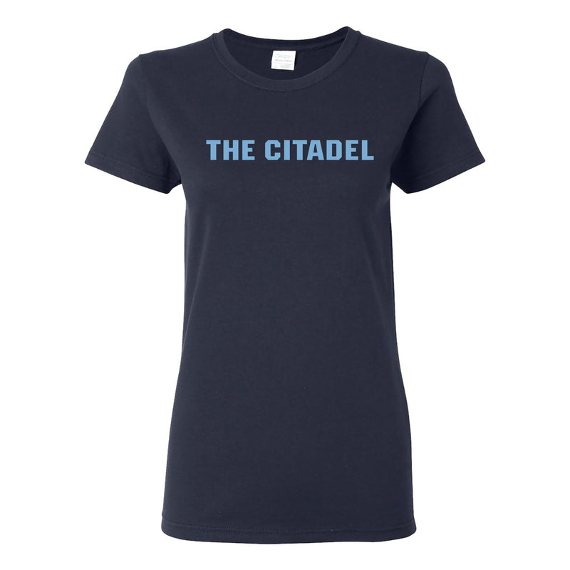 The Citadel Bulldogs Basic Block Womens Short Sleeve T-Shirt - Navy
