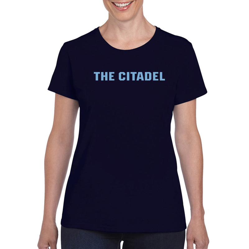 The Citadel Bulldogs Basic Block Womens Short Sleeve T-Shirt - Navy
