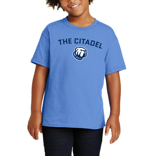 The Citadel Bulldogs Arch Logo Youth Short Sleeve T-Shirt - Carolina Blue