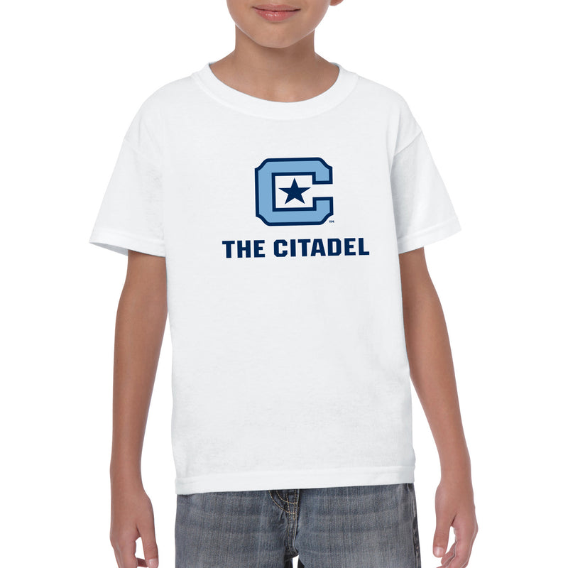 The Citadel Bulldogs Primary Logo Youth Short Sleeve T-Shirt - White