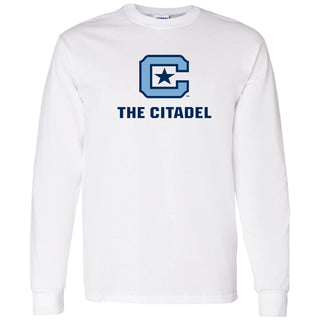 The Citadel Bulldogs Primary Logo Long Sleeve T-Shirt - White