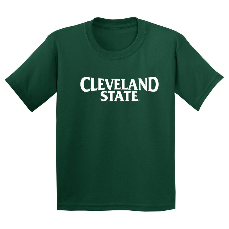 Cleveland State Vikings Basic Block Youth T Shirt - Forest