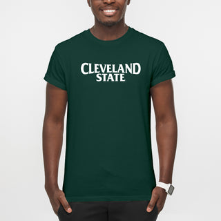 Cleveland State Vikings Basic Block T Shirt - Forest