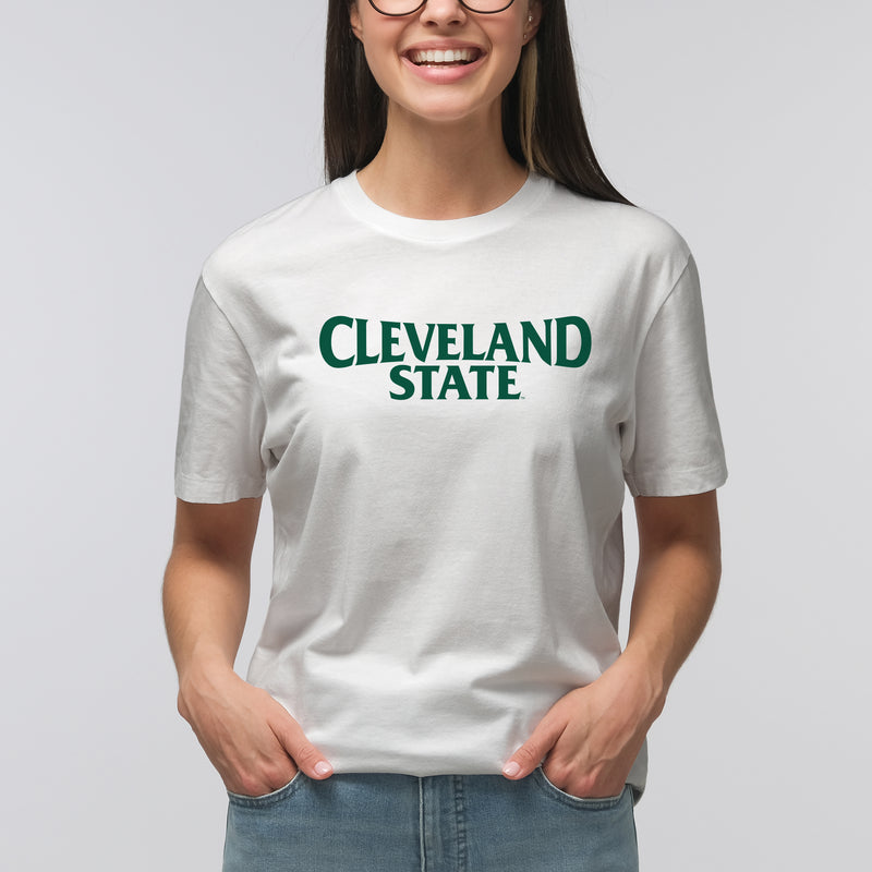Cleveland State Vikings Basic Block T Shirt - White