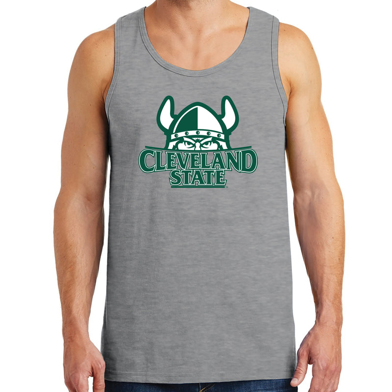 Cleveland State Vikings Primary Logo Tank Top - Sport Grey
