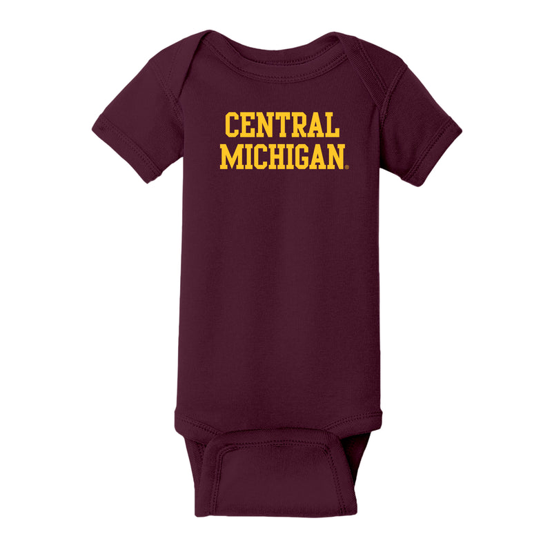 Central Michigan Primary Logo Creeper - Maroon