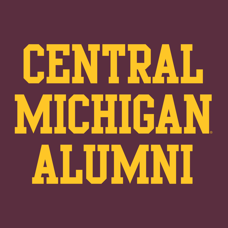 Central Michigan University Chippewas Basic Block Alumni Short Sleeve T Shirt - Maroon