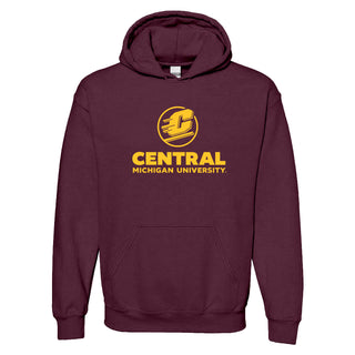 Central Michigan University Chippewas Institutional Logo Hoodie - Maroon