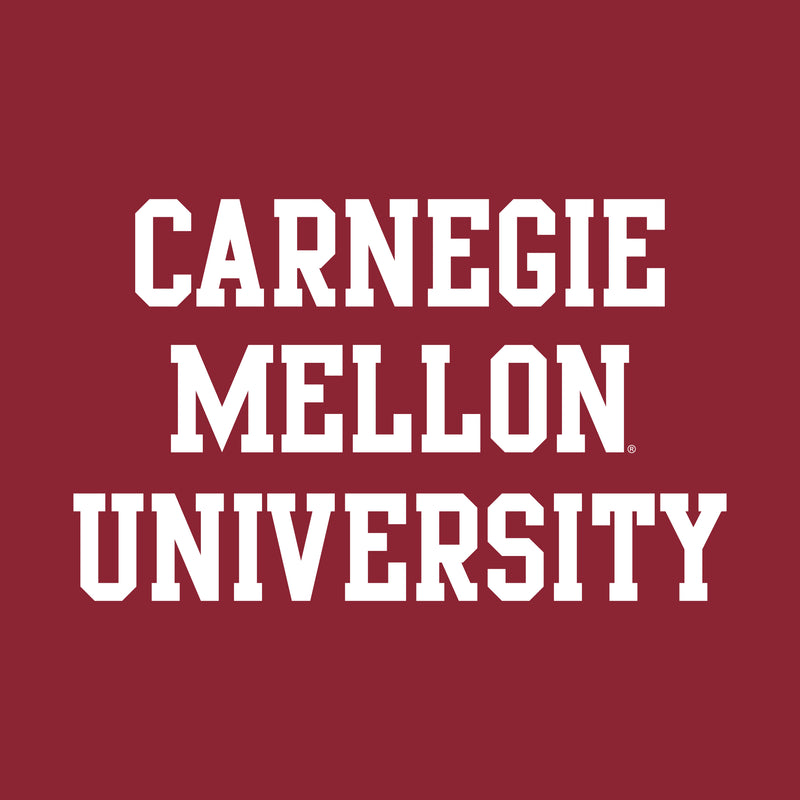 Carnegie Mellon University Tartans Basic Block Crewneck Sweatshirt- Cardinal