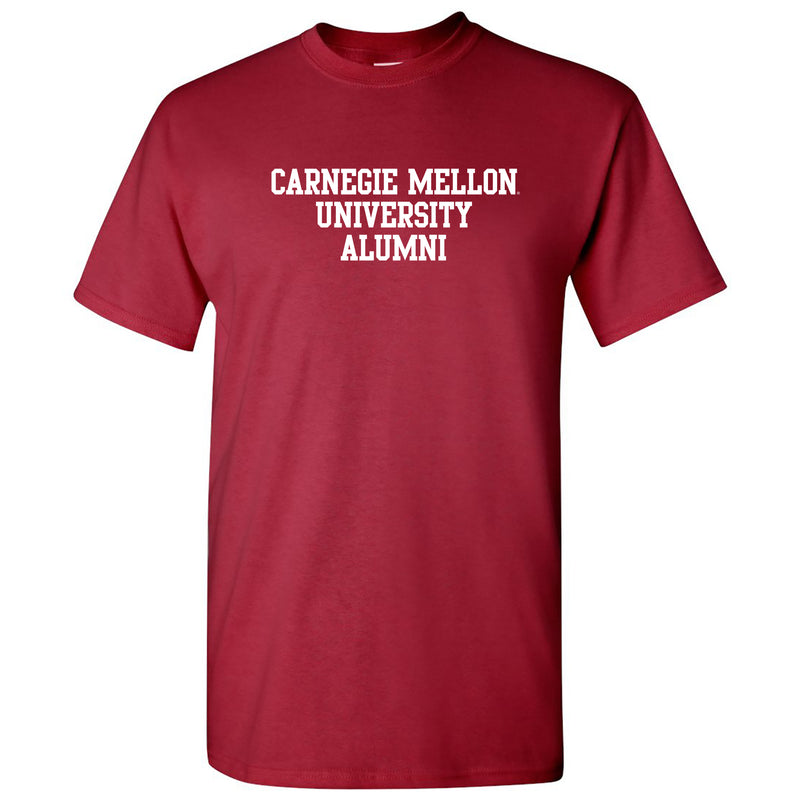 Carnegie Mellon University Tartans Basic Block Alumni Short Sleeve T Shirt - Cardinal