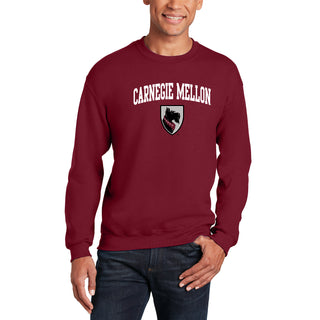 Carnegie Mellon Tartans Arch Logo Crewneck Sweatshirt - Cardinal