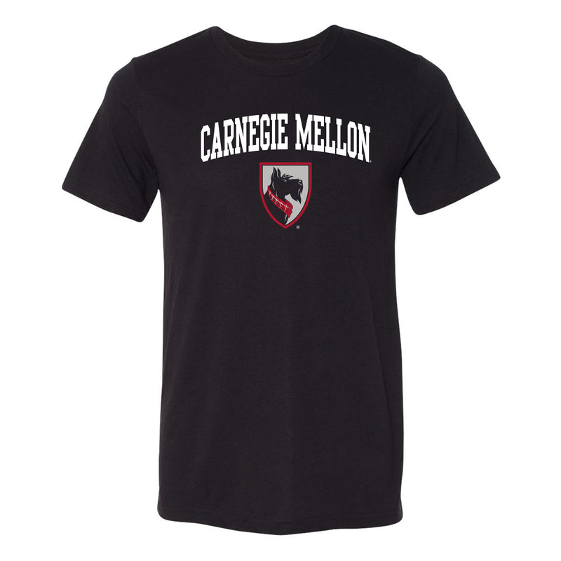 Carnegie Mellon Tartans Arch Logo Triblend T Shirt - Solid Black