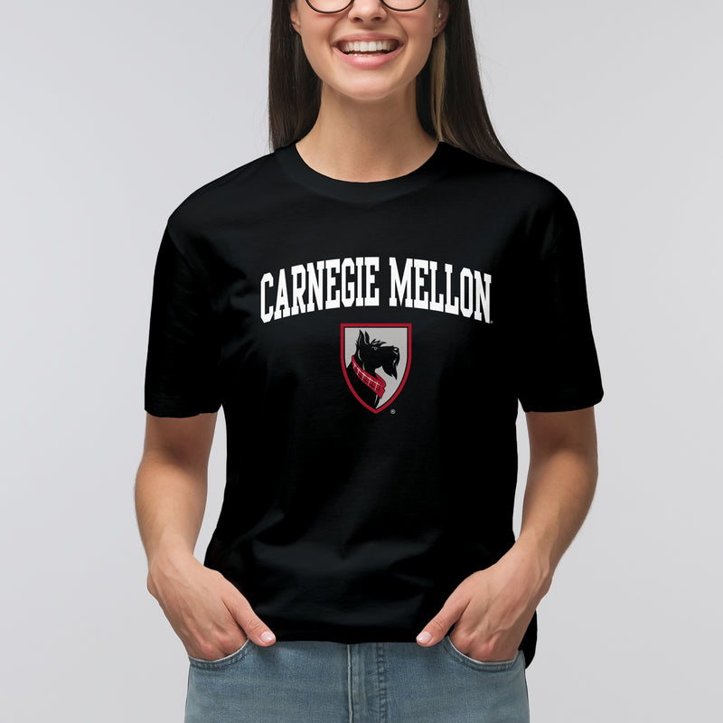 Carnegie Mellon Tartans Arch Logo T Shirt - Black