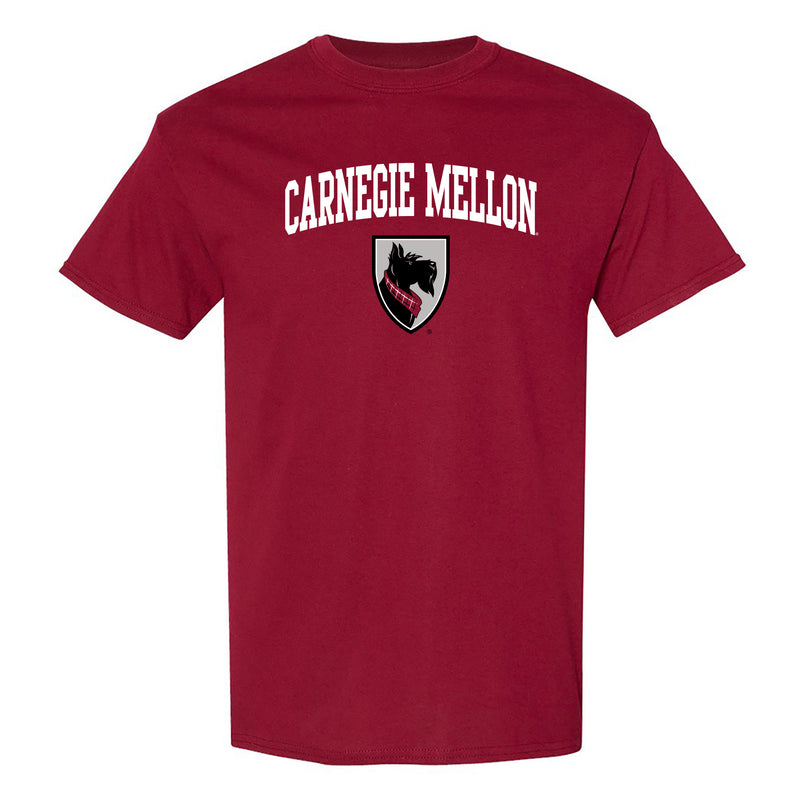 Carnegie Mellon University Tartans Arch Logo Short Sleeve T Shirt - Cardinal