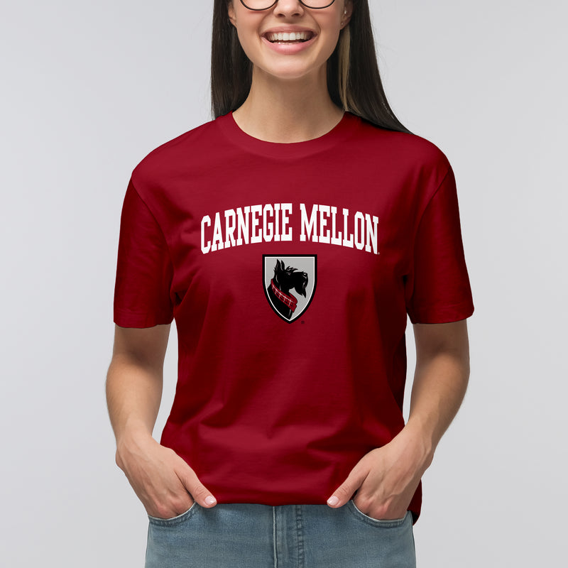 Carnegie Mellon Tartans Arch Logo T Shirt - Cardinal
