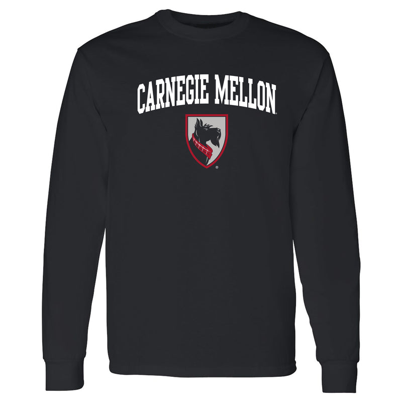 Carnegie Mellon Tartans Arch Logo Long Sleeve T Shirt - Black