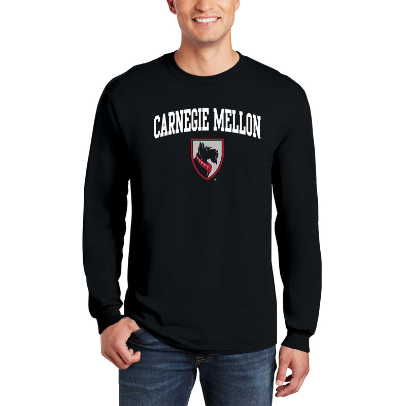 Carnegie Mellon Tartans Arch Logo Long Sleeve T Shirt - Black