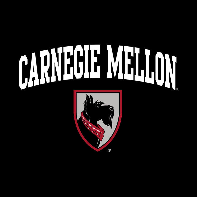 Carnegie Mellon Tartans Arch Logo Womens Long Sleeve T Shirt - Black