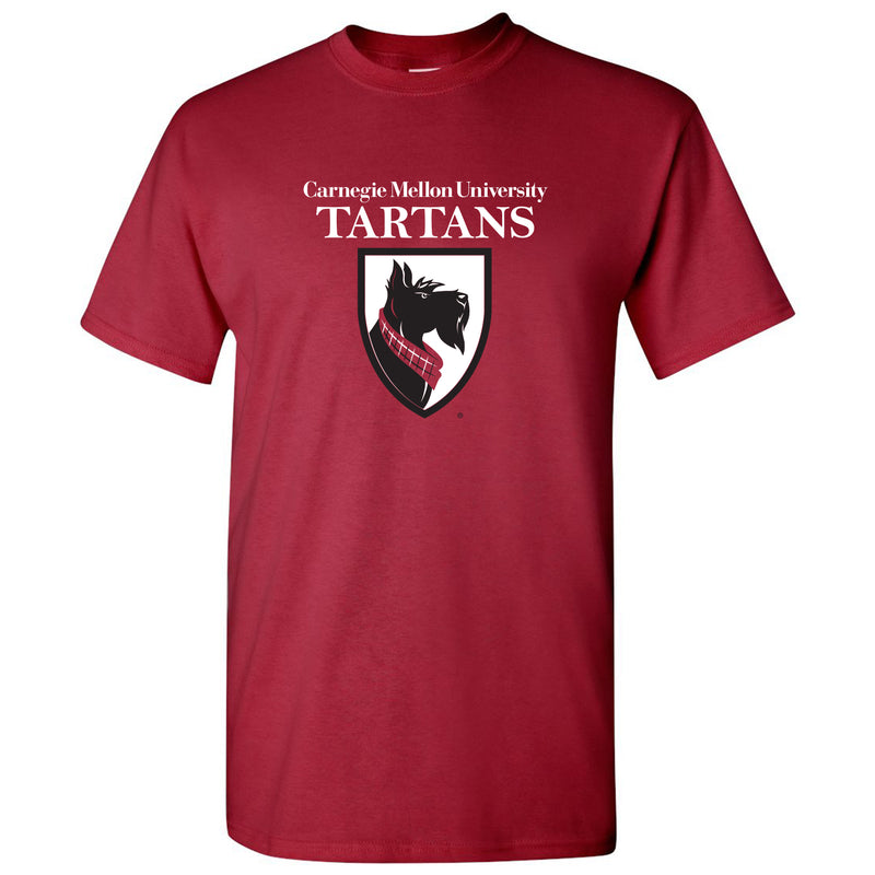 Carnegie Mellon University Tartan Logo Short Sleeve T-Shirt - Cardinal