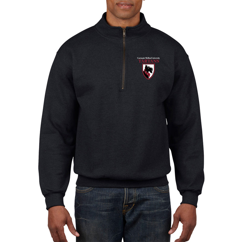 Carnegie Mellon University Tartans Primary Logo Left Quarter-Zip Sweatshirt - Black