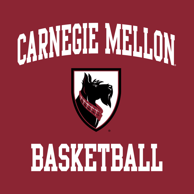 Carnegie Mellon University Tartans Arch Logo Basketball Short Sleeve T Shirt - Cardinal