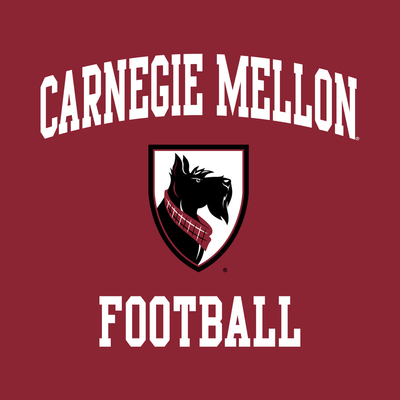 Carnegie Mellon University Tartans Arch Logo Football Short Sleeve T Shirt - Cardinal