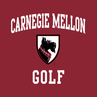 Carnegie Mellon University Tartans Arch Logo Golf Short Sleeve T Shirt - Cardinal