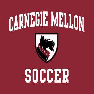 Carnegie Mellon University Tartans Arch Logo Soccer Short Sleeve T Shirt - Cardinal