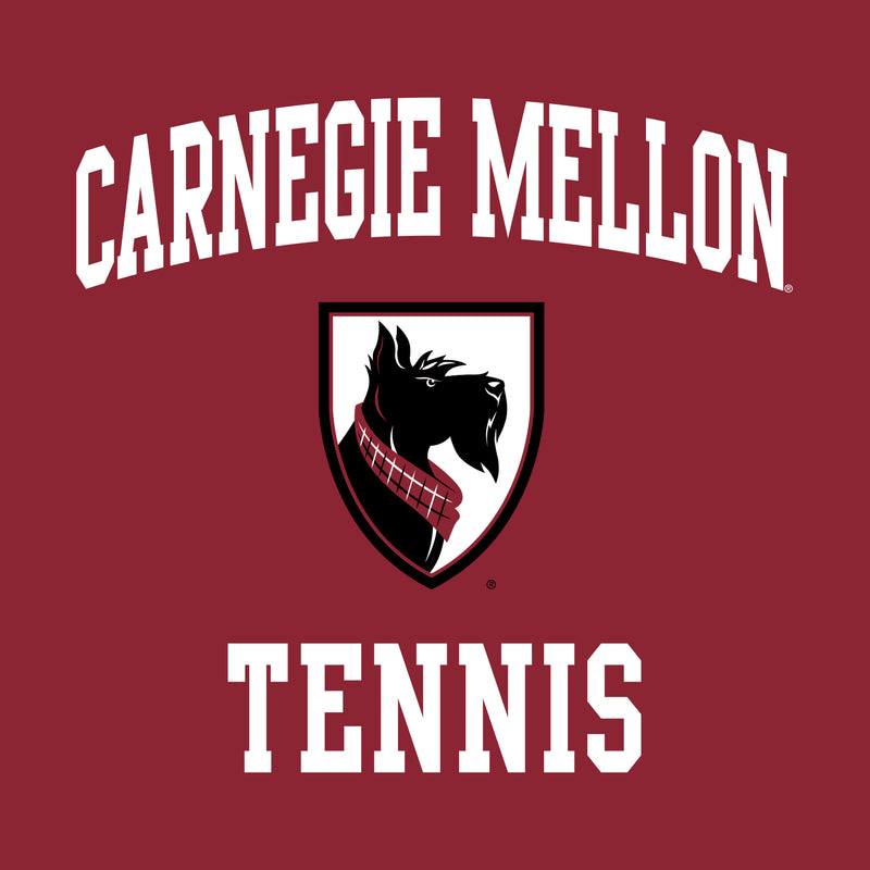 Carnegie Mellon University Tartans Arch Logo Tennis Short Sleeve T Shirt - Cardinal