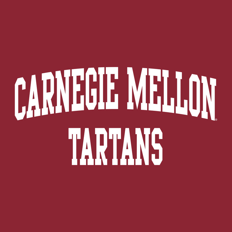 Carnegie Mellon University Tartans Front Back Print Short Sleeve T Shirt - Cardinal