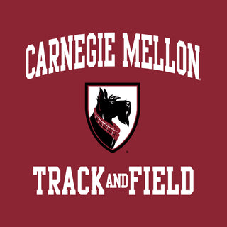 Carnegie Mellon University Tartans Arch Logo Track & Field Short Sleeve T Shirt - Cardinal