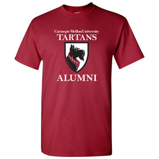 Primary Alumni Carnegie Mellon University Tartans Basic Cotton Short Sleeve T Shirt - Cardinal