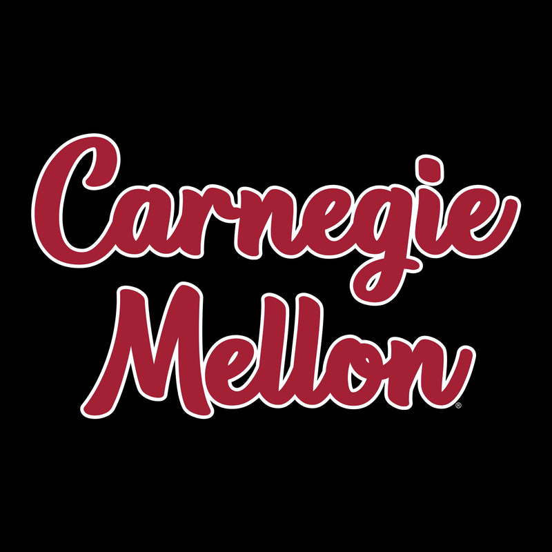 Carnegie Mellon Tartans Basic Script Cotton Long Sleeve T Shirt - Black
