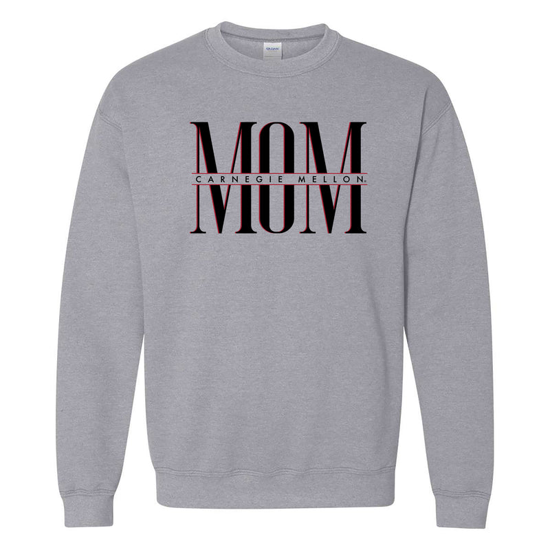 Carnegie Mellon Tartans Classic Mom Crewneck Sweatshirt - Sport Grey