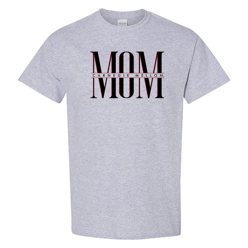 Carnegie Mellon Tartans Classic Mom T Shirt - Sport Grey