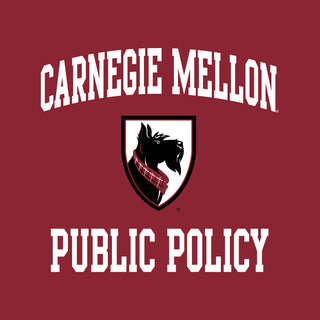 Carnegie Mellon University Tartans Arch Logo Public Policy Short Sleeve T Shirt - Cardinal