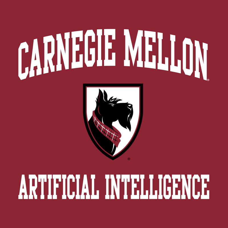 Carnegie Mellon University Tartans Arch Logo Artificial Intelligence Short Sleeve T-Shirt - Cardinal