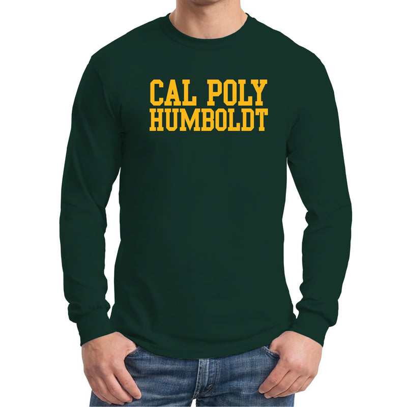 Cal Poly Humboldt Lumberjacks Basic Block Long Sleeve T Shirt - Forest