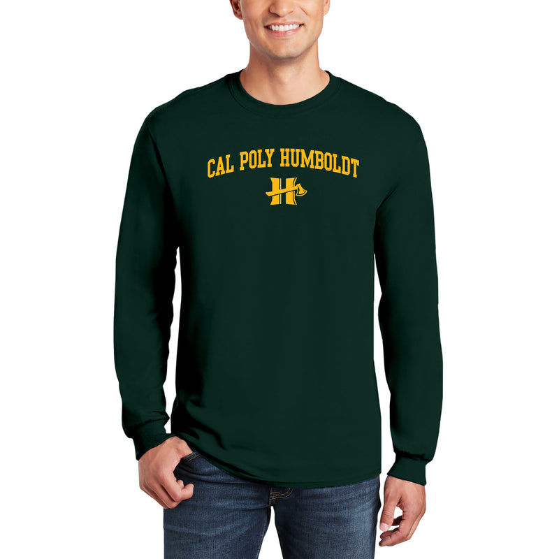 Cal Poly Humboldt Lumberjacks Arch Logo Long Sleeve T Shirt - Forest