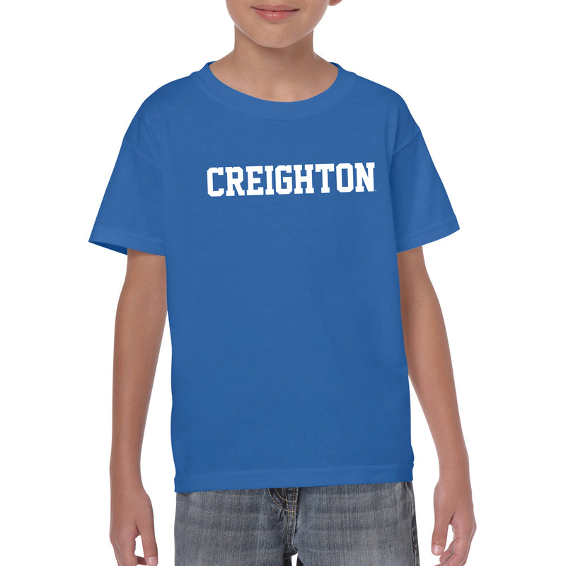Creighton University Bluejays Basic Block Youth Short Sleeve T Shirt - Royal
