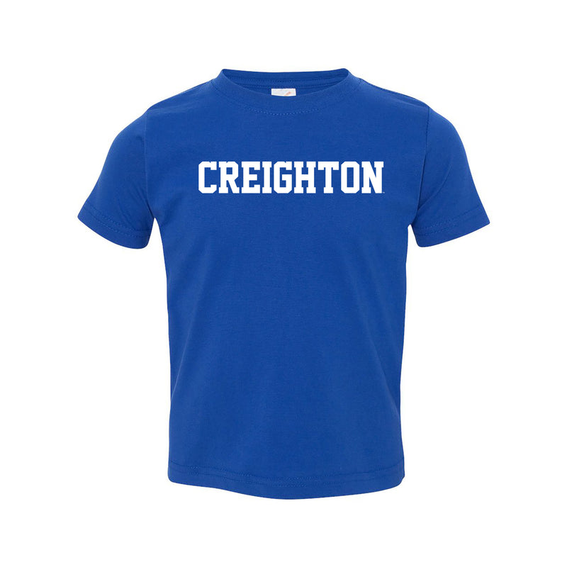 Creighton University Bluejays Basic Block Toddler Short Sleeve T Shirt - Royal