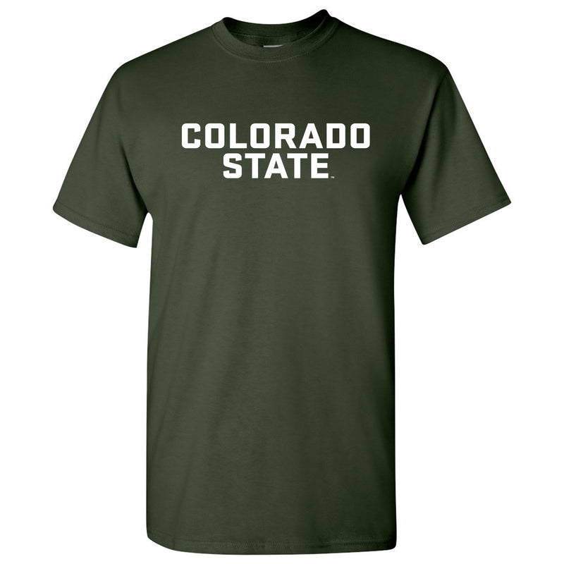 Colorado State University Rams Basic Block Short Sleeve T Shirt - Forest