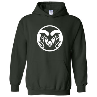 Colorado State University Rams Primary Logo Heavy Blend Hoodie - Forest