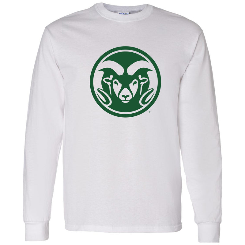 Colorado State University Rams Primary Logo Long Sleeve T Shirt - White